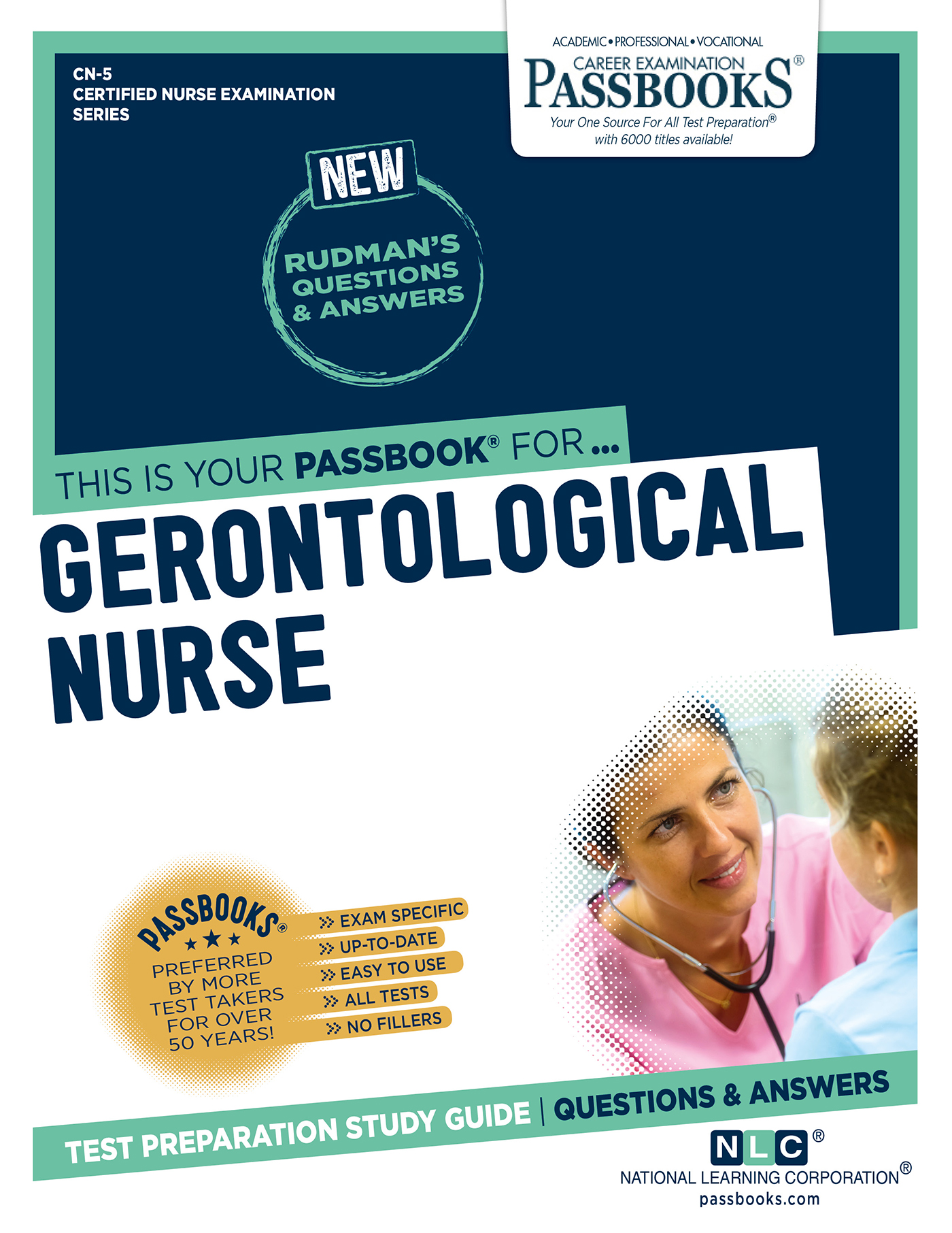 This image is the cover for the book GERONTOLOGICAL NURSE, Certified Nurse Examination Series