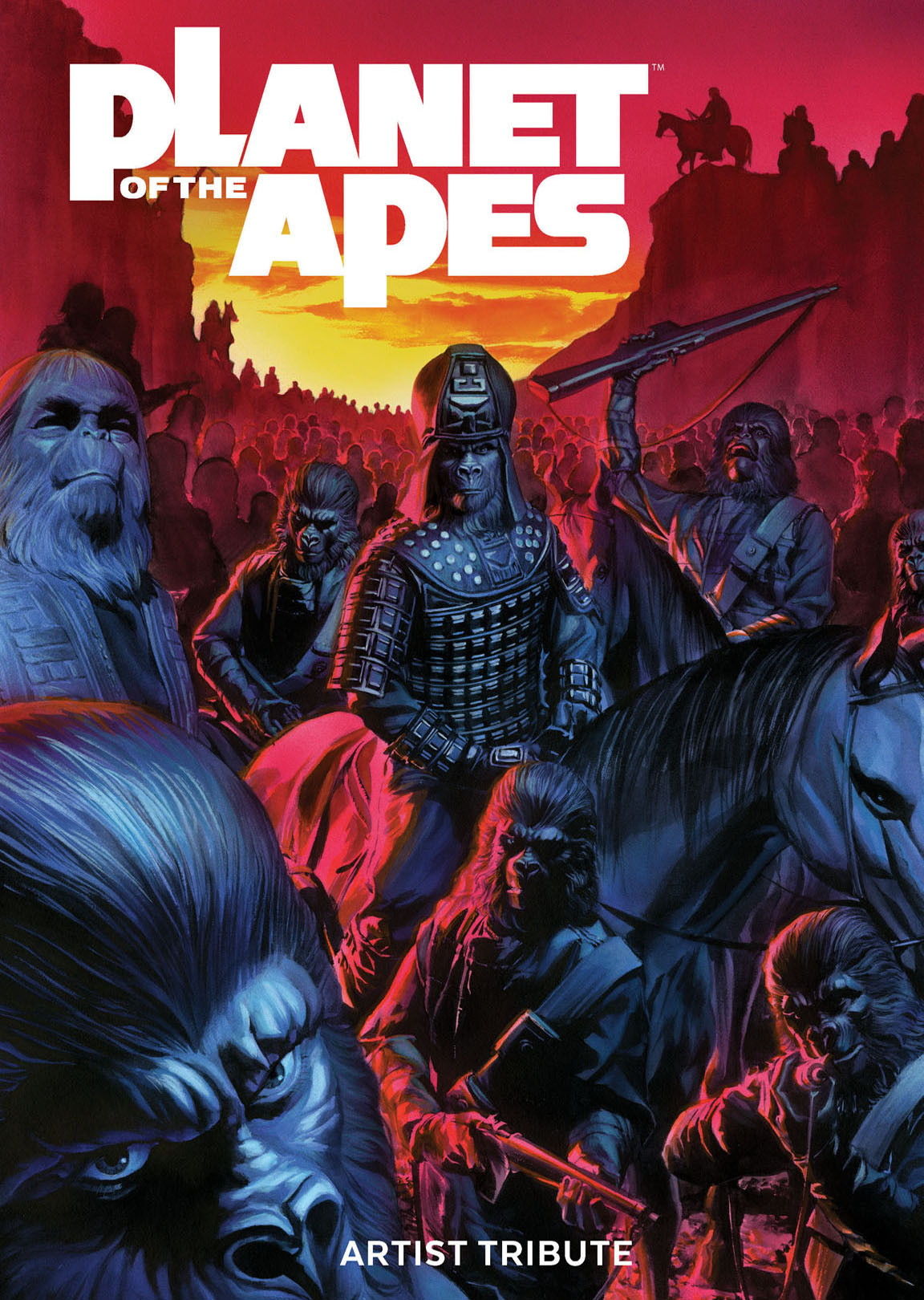 This image is the cover for the book Planet of the Apes Artist Tribute, Planet of the Apes