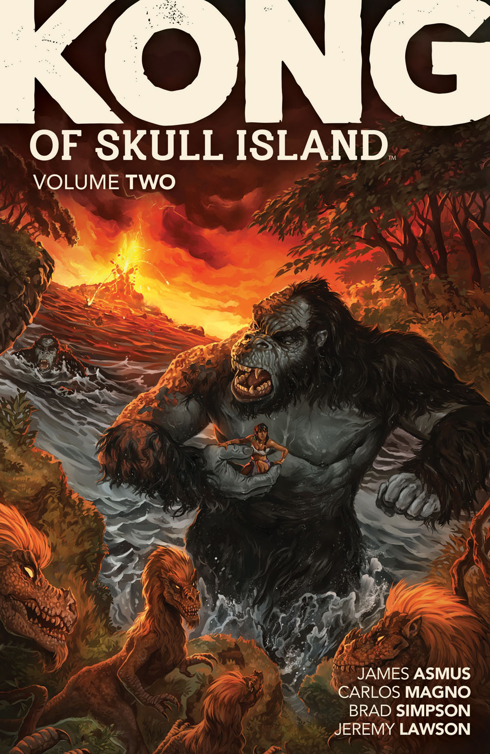 This image is the cover for the book Kong of Skull Island Vol. 2, Kong of Skull Island