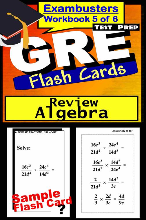 GRE Test Prep Algebra Review--Exambusters Flash Cards--Workbook 5 of 6, Exambusters GRE