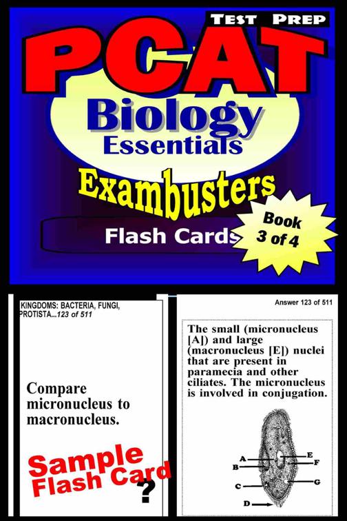 PCAT Test Prep Biology Review--Exambusters Flash Cards--Workbook 3 of 4, Exambusters PCAT