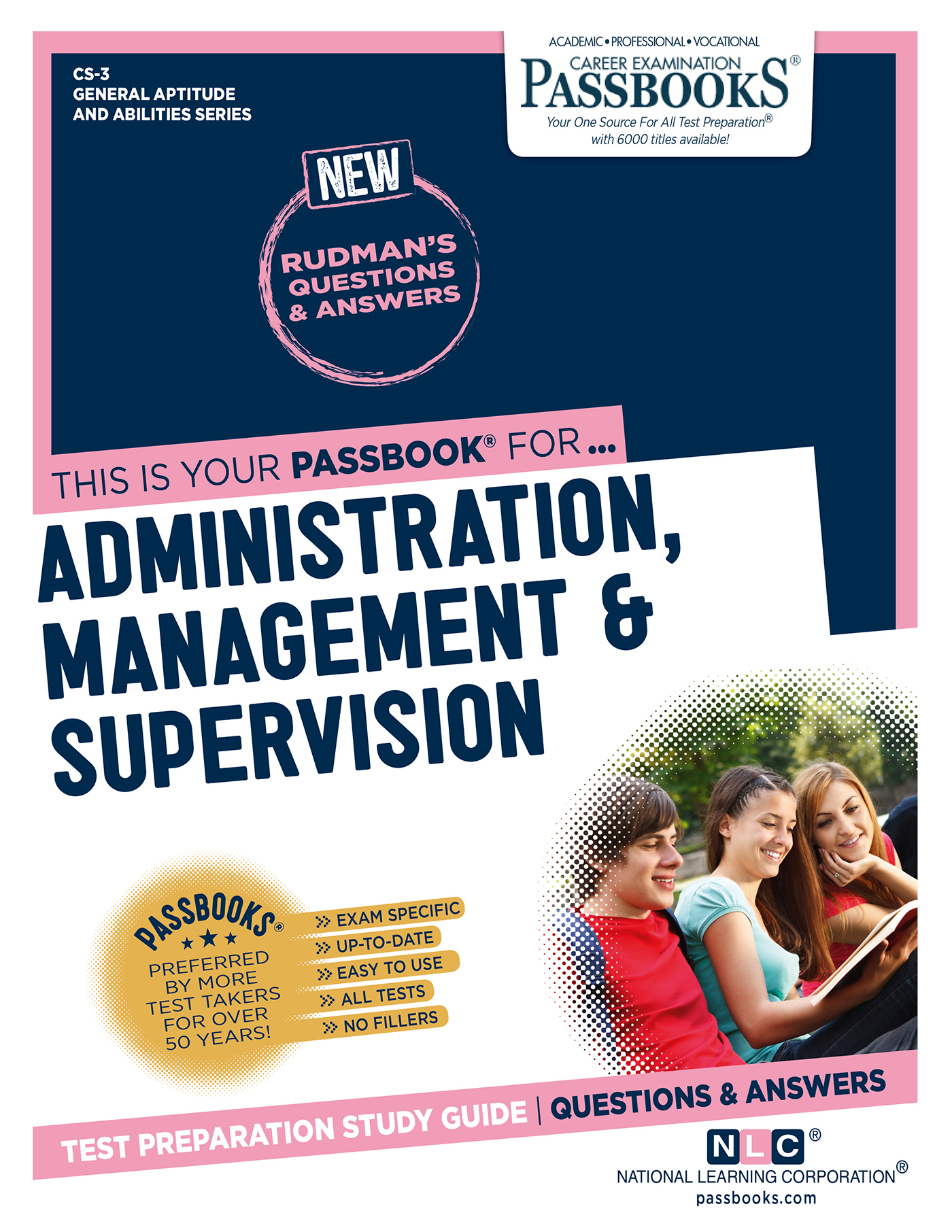 This image is the cover for the book CIVIL SERVICE ADMINISTRATION, MANAGEMENT AND SUPERVISION, General Aptitude and Abilities Series (CS)