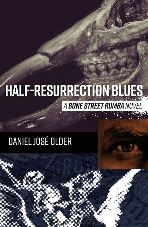 This image is the cover for the book Half-Resurrection Blues, Bone Street Rumba