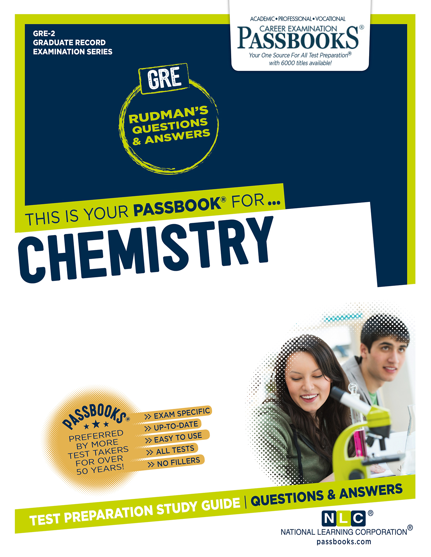 This image is the cover for the book CHEMISTRY, Graduate Record Examination Series (GRE)