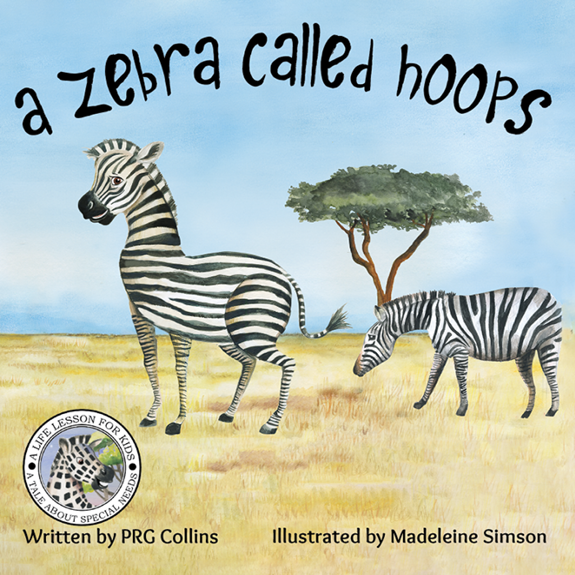 This image is the cover for the book A Zebra Called Hoops