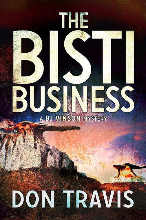 This image is the cover for the book The Bisti Business, BJ Vinson Mysteries