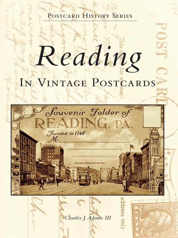 This image is the cover for the book Reading in Vintage Postcards, Postcard History