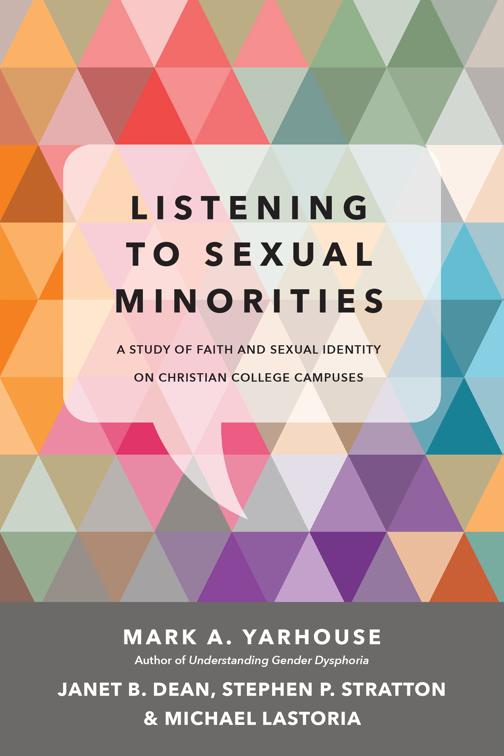 Listening to Sexual Minorities, Christian Association for Psychological Studies Books