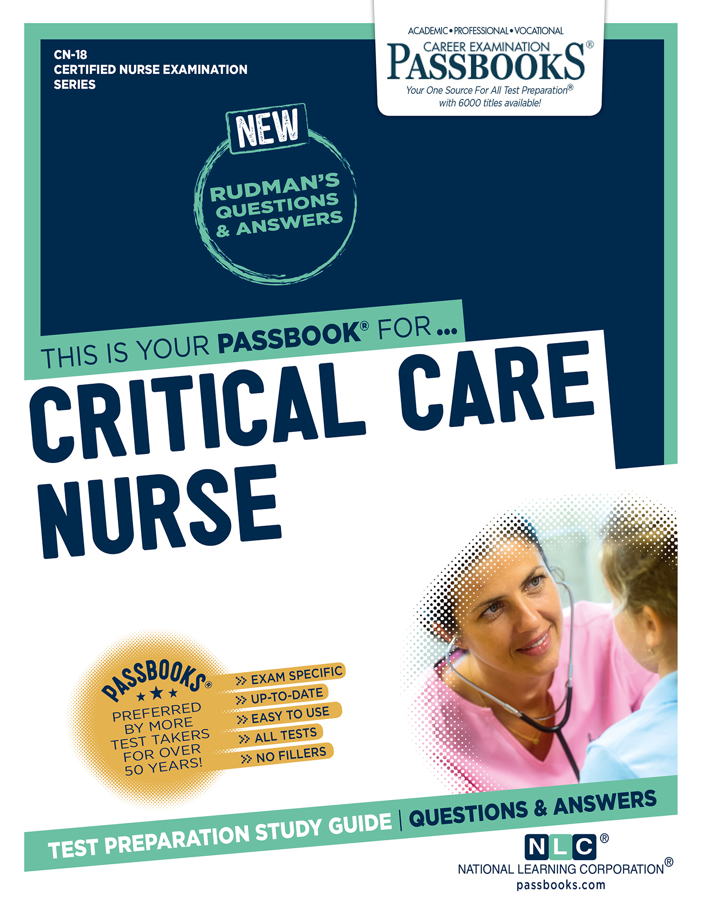 This image is the cover for the book CRITICAL CARE NURSE, Certified Nurse Examination Series