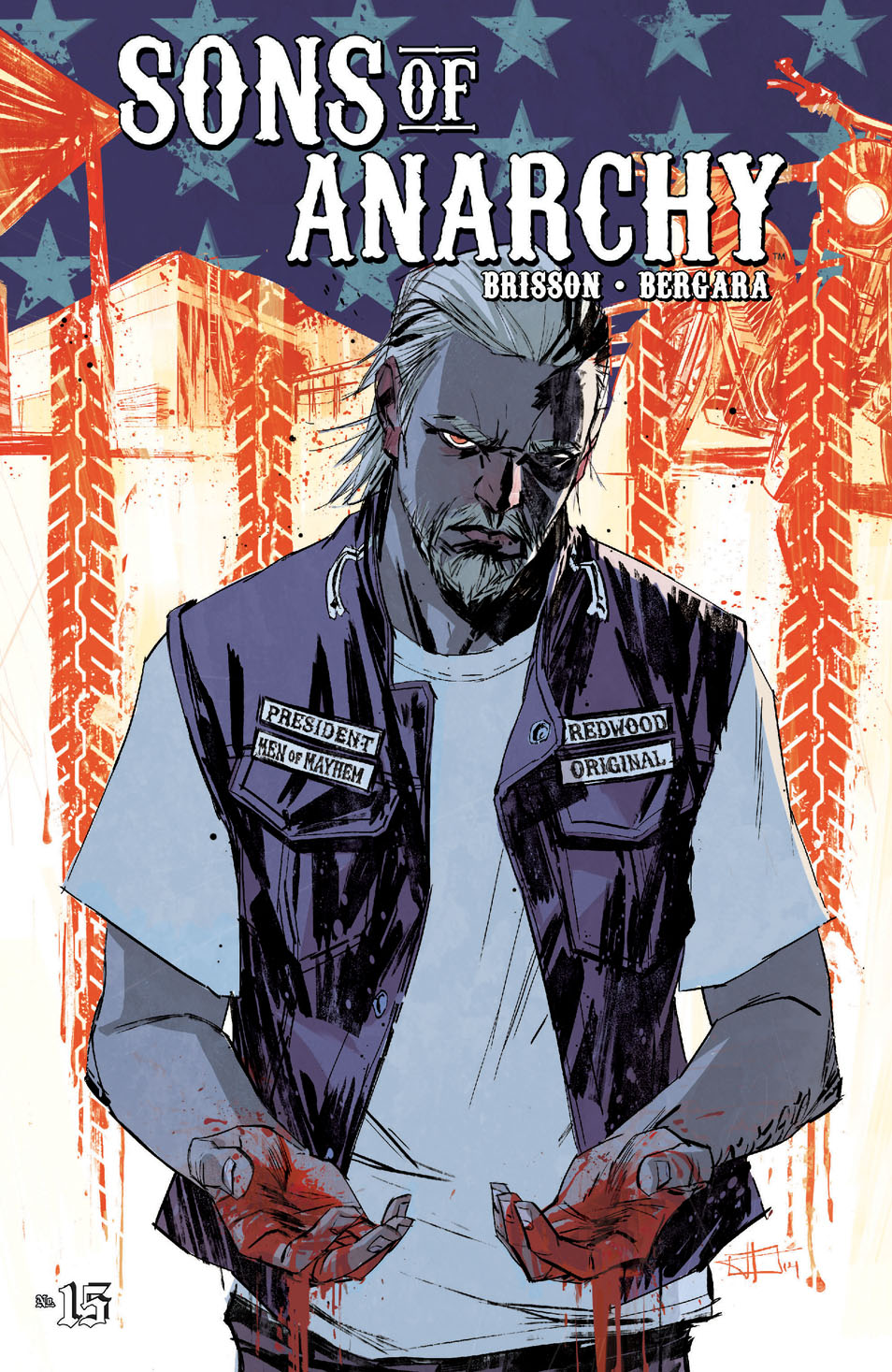 This image is the cover for the book Sons of Anarchy #15, Sons of Anarchy