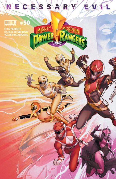 This image is the cover for the book Mighty Morphin Power Rangers #50, Mighty Morphin Power Rangers