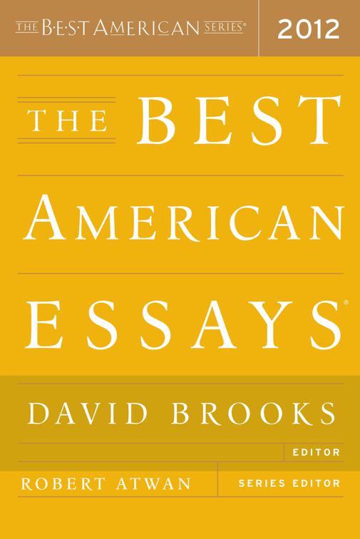 Best American Essays 2012, The Best American Series