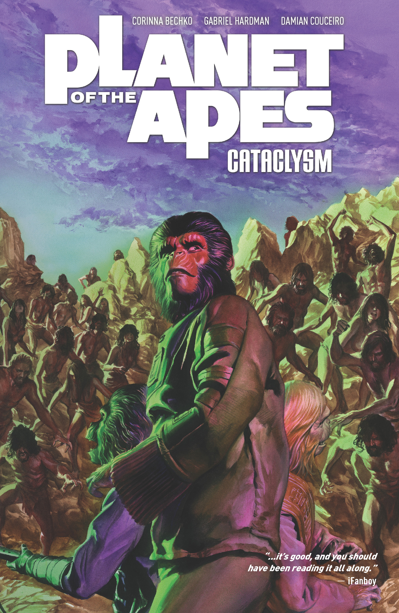 This image is the cover for the book Planet of the Apes Cataclysm Vol. 3, Planet of the Apes