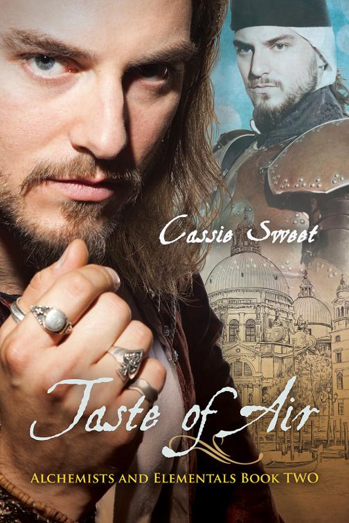 This image is the cover for the book Taste of Air, Alchemists and Elementals