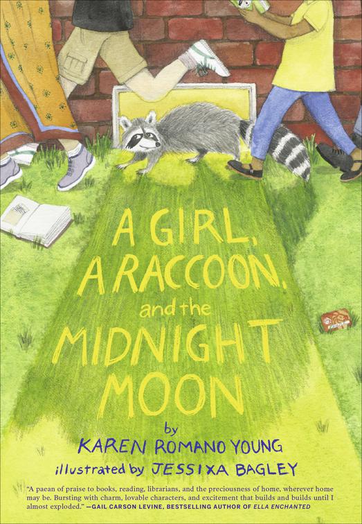 Girl, a Raccoon, and the Midnight Moon