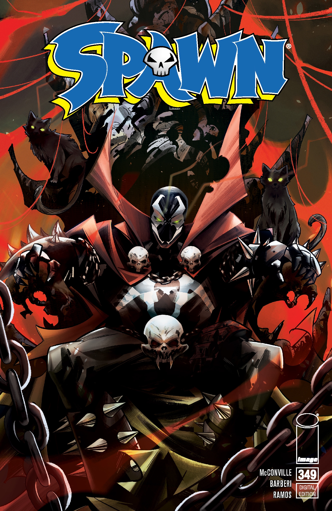 This image is the cover for the book Spawn #349, Spawn