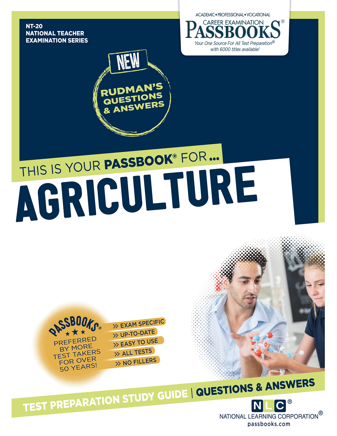 This image is the cover for the book AGRICULTURE, National Teacher Examination Series (NTE)