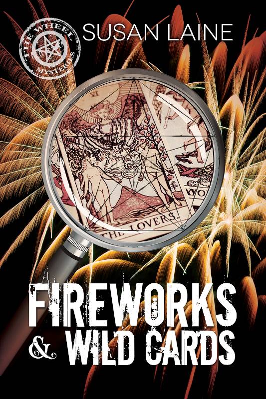 This image is the cover for the book Fireworks & Wild Cards, The Wheel Mysteries