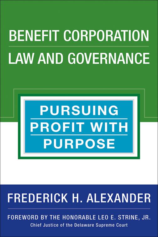Benefit Corporation Law and Governance