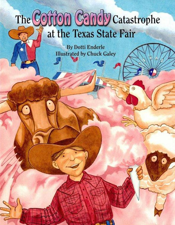 This image is the cover for the book Cotton Candy Catastrophe at the Texas State Fair