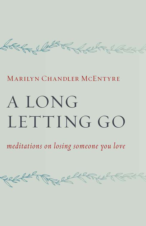 This image is the cover for the book A Long Letting Go