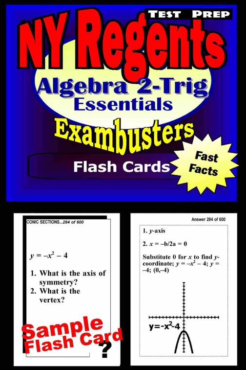 NY Regents Algebra 2-Trigonometry Test Prep Review--Exambusters Flashcards, Exambusters Regents