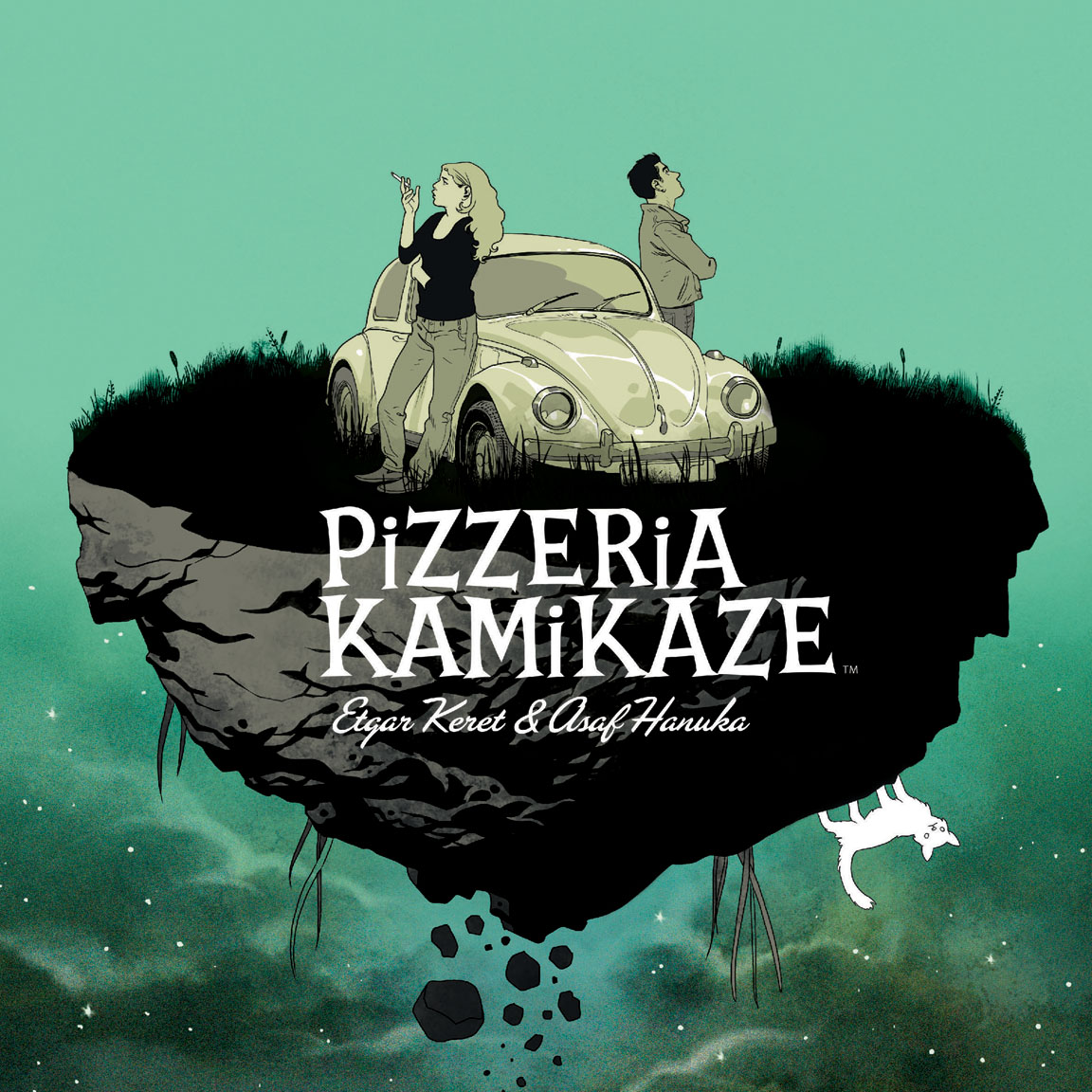 This image is the cover for the book Pizzeria Kamikaze, Pizzeria Kamikaze