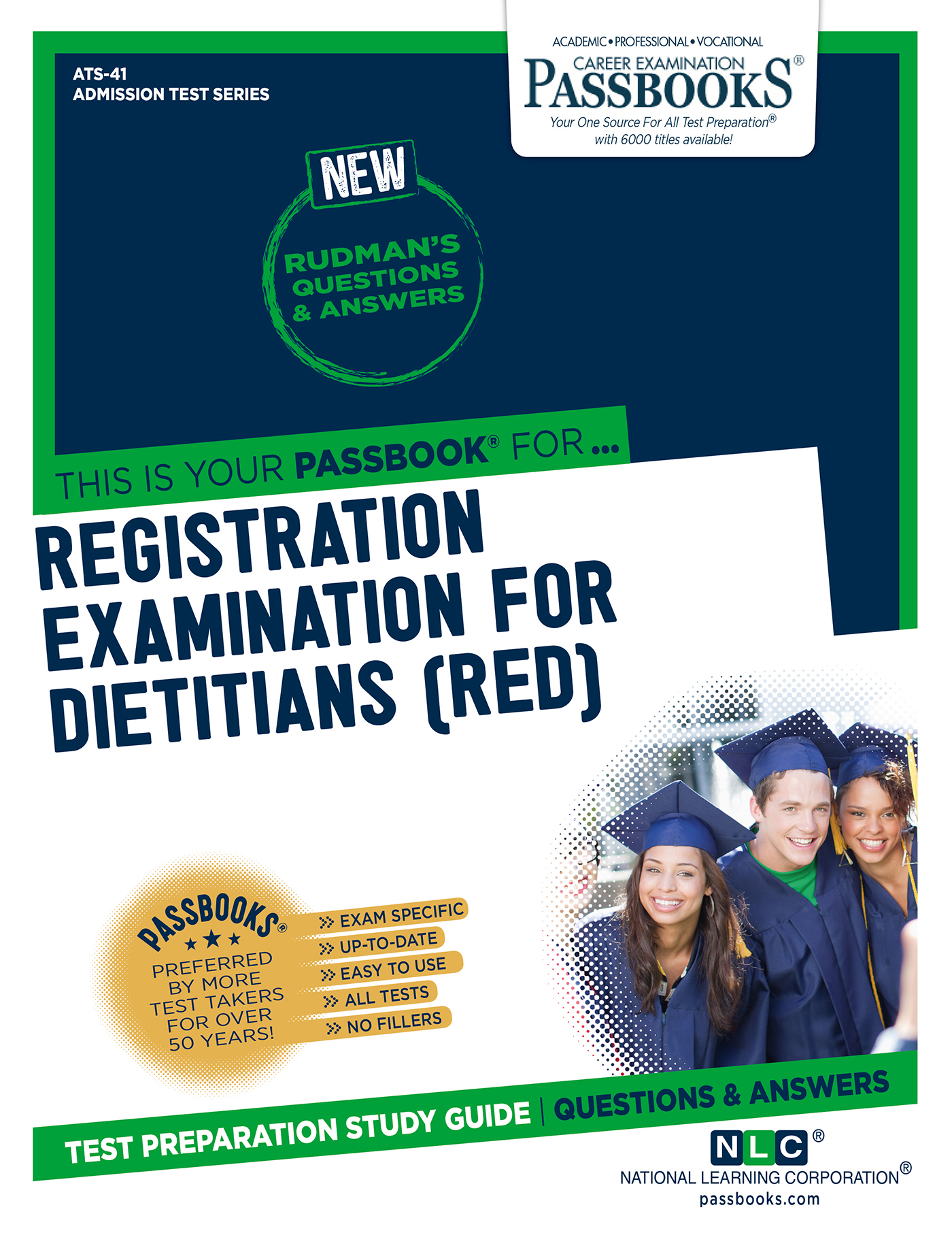 This image is the cover for the book REGISTRATION EXAMINATION FOR DIETITIANS (RED), Admission Test Series