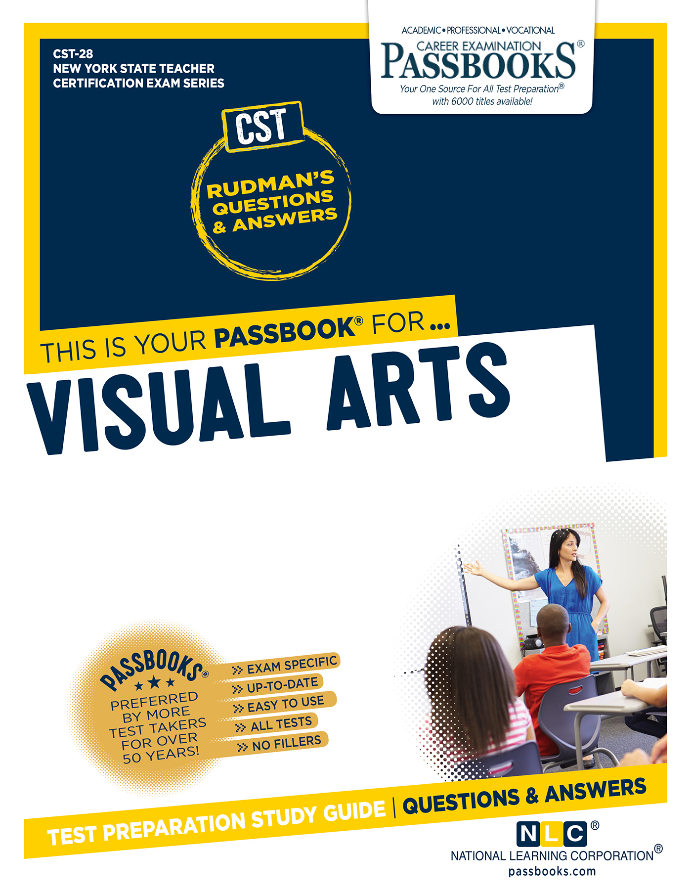 This image is the cover for the book Visual Arts, New York State Teacher Certification Examination Series (NYSTCE)