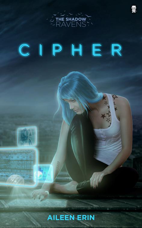 This image is the cover for the book Cipher, The Shadow Ravens