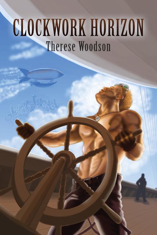 This image is the cover for the book Clockwork Horizon, Aerial City