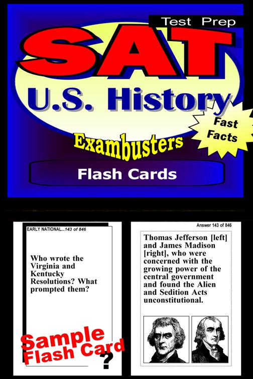 SAT US History Test Prep Review--Exambusters Flash Cards, Exambusters SAT 2