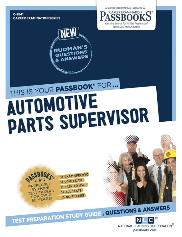 Automotive Parts Supervisor, Career Examination Series