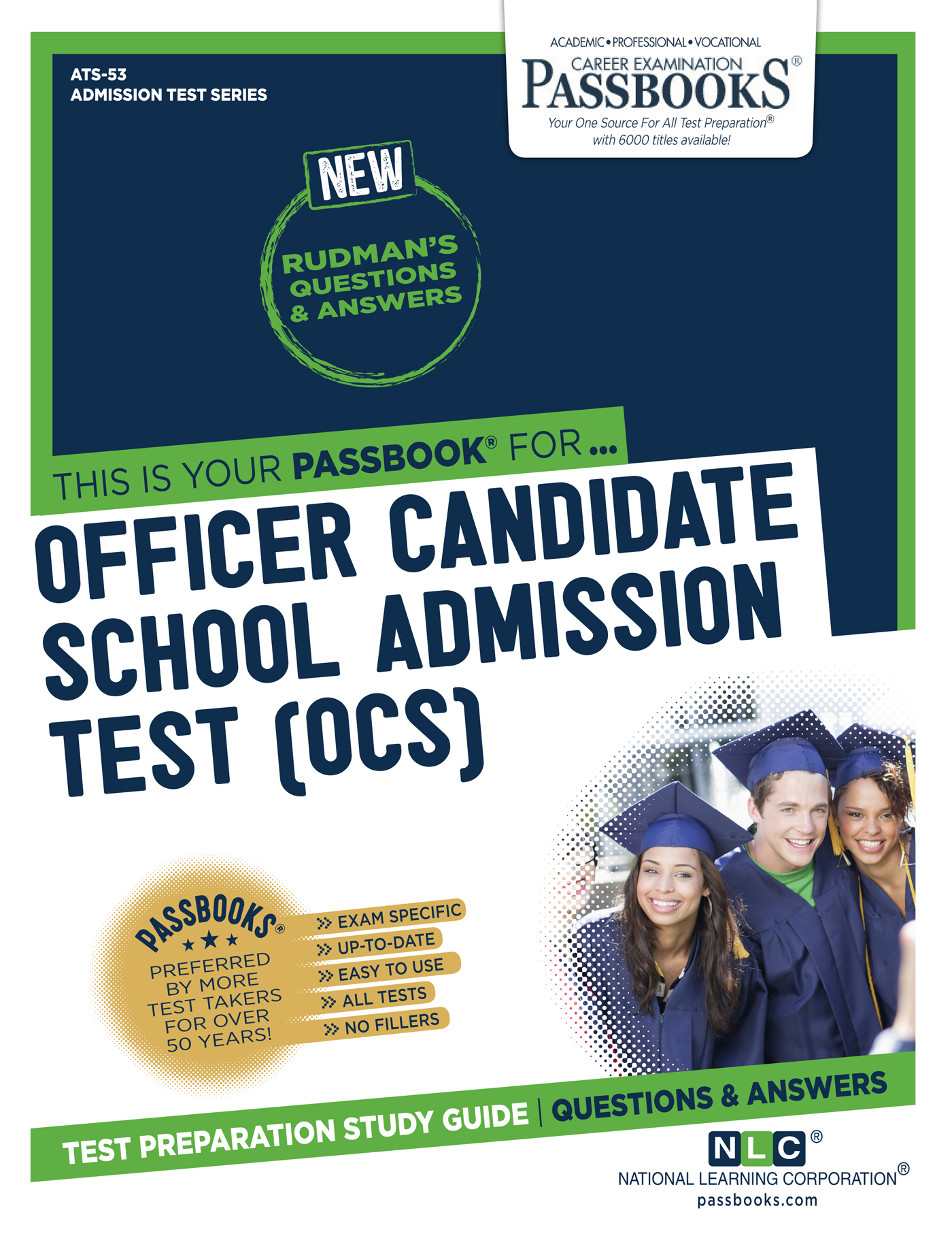 This image is the cover for the book OFFICER CANDIDATE SCHOOL ADMISSION TEST (OCS), Admission Test Series