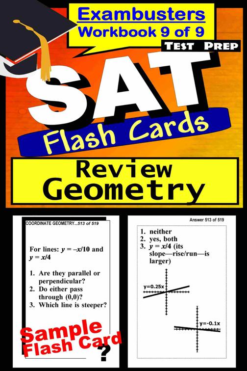 SAT Test Prep Geometry Review--Exambusters Flash Cards--Workbook 9 of 9, Exambusters SAT