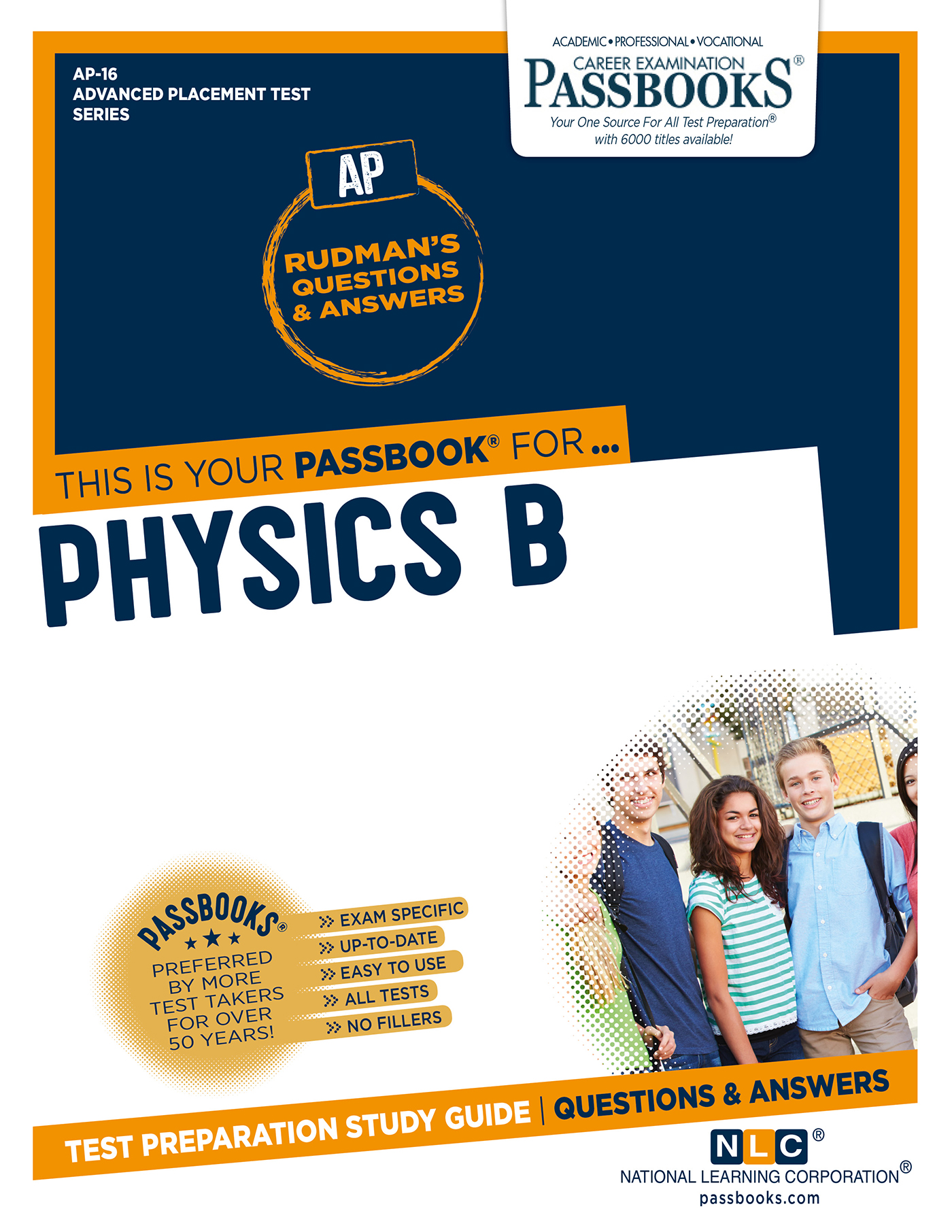 This image is the cover for the book PHYSICS B, Advanced Placement Test Series (AP)