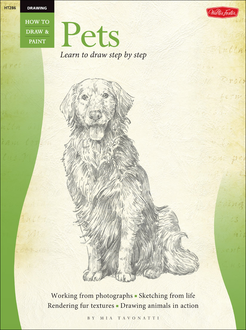 This image is the cover for the book Drawing: Pets, How to Draw & Paint