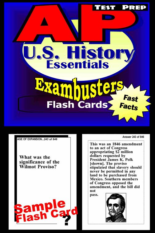 AP US History Test Prep Review--Exambusters Flash Cards, Exambusters AP