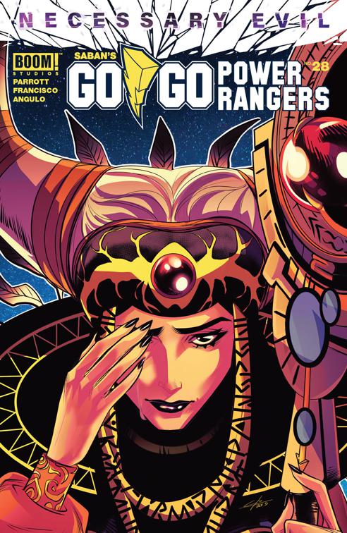 This image is the cover for the book Saban's Go Go Power Rangers #28, Saban's Go Go Power Rangers