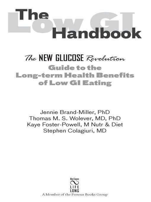 Low GI Handbook, The New Glucose Revolution Series