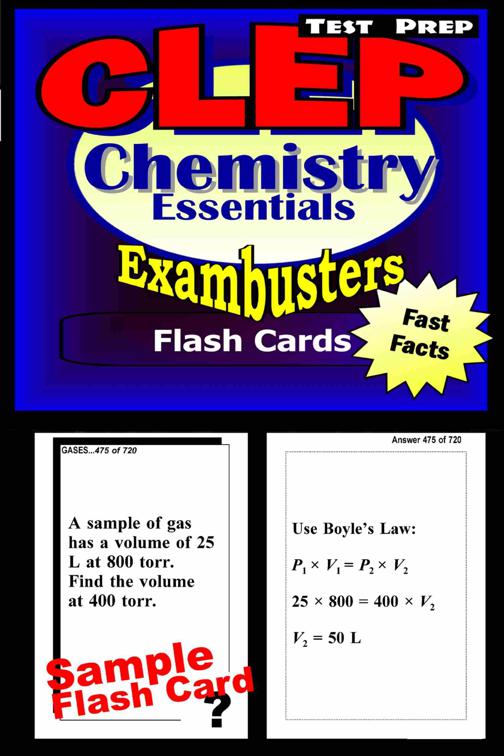 CLEP Chemistry Test Prep Review--Exambusters Flash Cards, Exambusters CLEP
