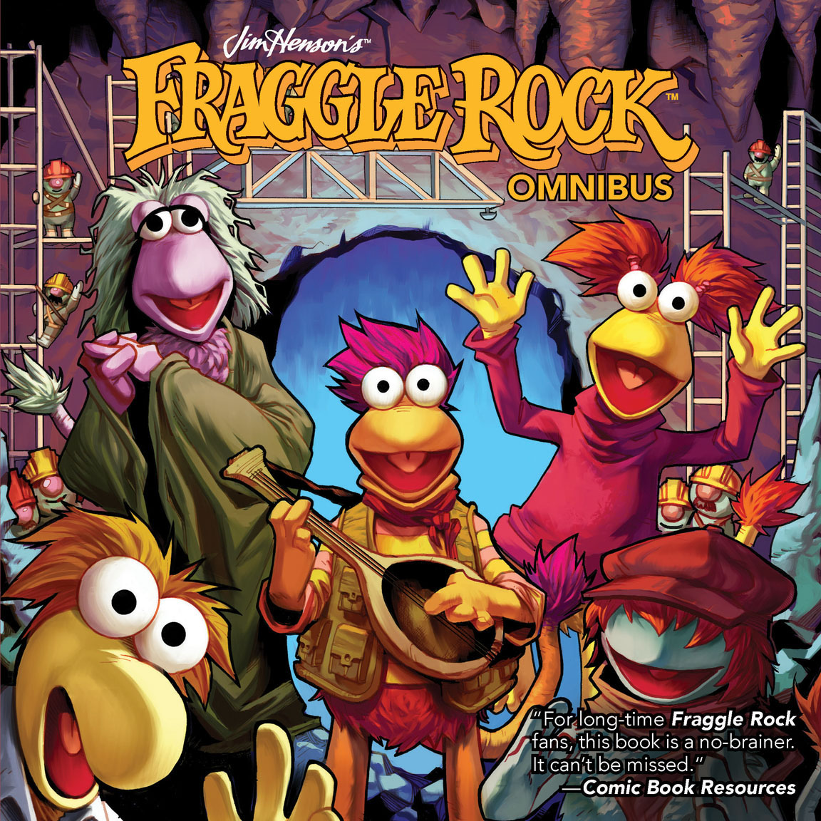 This image is the cover for the book Fraggle Rock Omnibus, Fraggle Rock