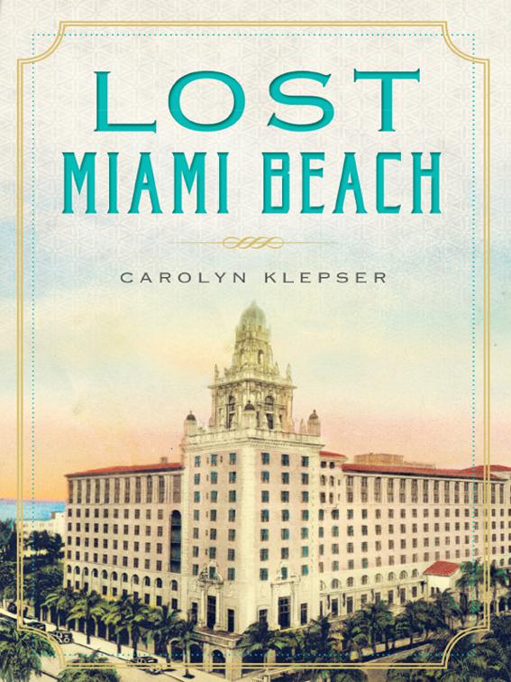 This image is the cover for the book Lost Miami Beach, Lost