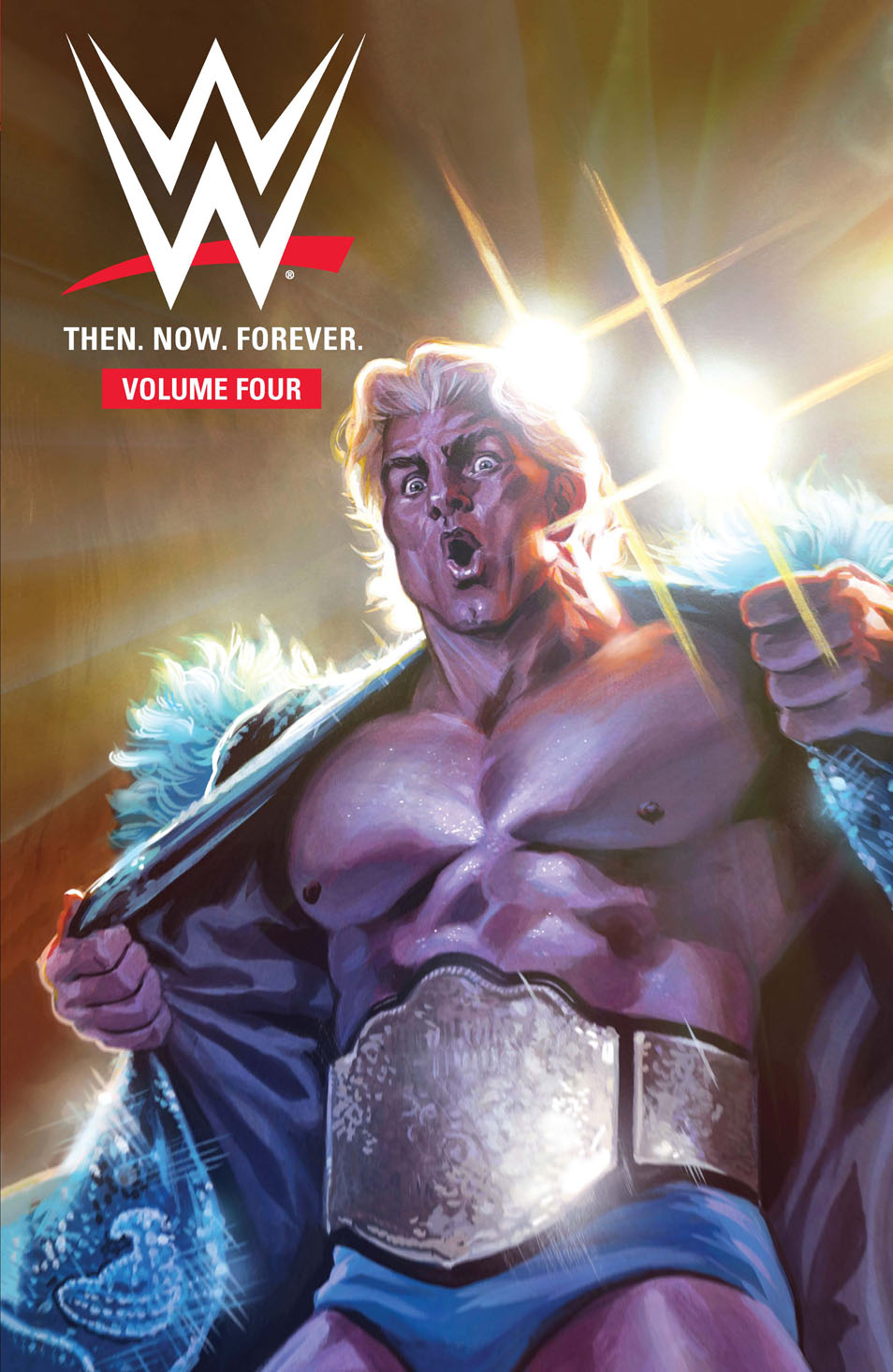 This image is the cover for the book WWE Then Now Forever Vol. 4, WWE