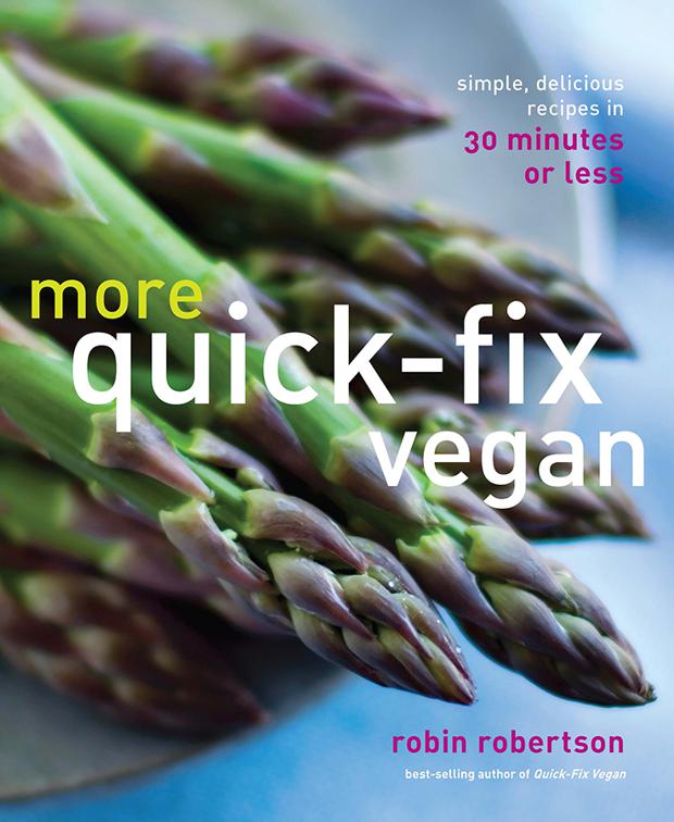 This image is the cover for the book More Quick-Fix Vegan