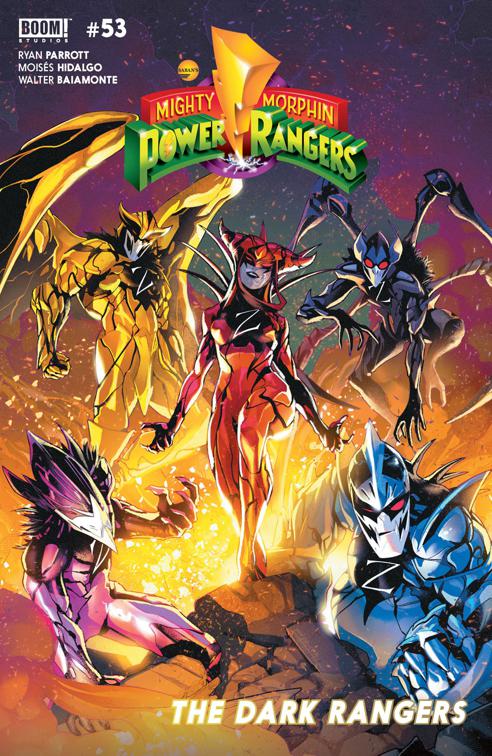 This image is the cover for the book Mighty Morphin Power Rangers #53, Mighty Morphin Power Rangers