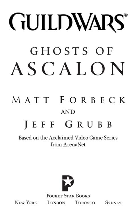 This image is the cover for the book Guild Wars: Ghosts of Ascalon, GuildWars