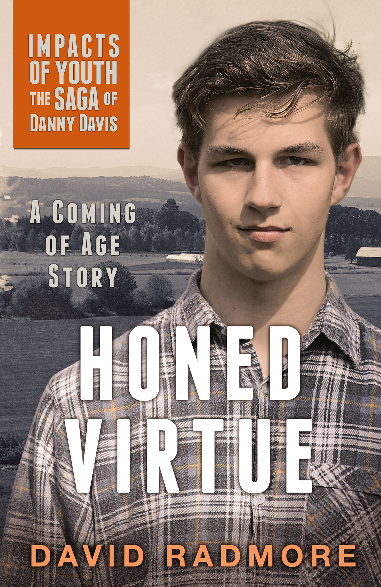 This image is the cover for the book Honed Virtue, A Coming of Age Story, The Saga of Danny Davis