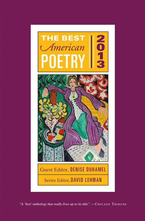 Best American Poetry 2013, The Best American Poetry Series