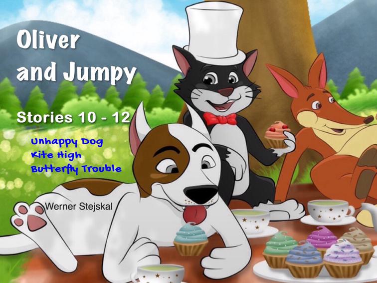 This image is the cover for the book Oliver and Jumpy, Volume 4, Oliver and Jumpy